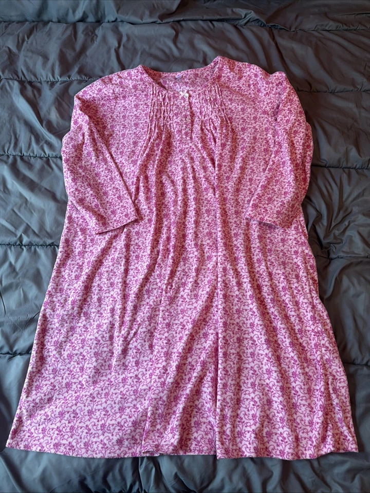 Camisola longa vintage rosa Kmart estampa floral mais 2X lã rosa - Imagem 2 de 4