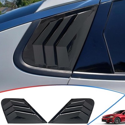 Bright Black Window Louvers for Kia Optima 2016-20 Rear Window Louvers Body Kit