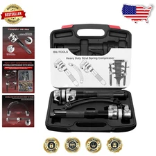 Coil Spring Compressor Tool, Carbon Steel, Double Retention Safety Jaws