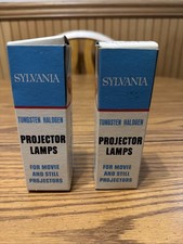 2x Sylvania Tungsten Halogen Projector Lamp FCR 100W-12V NOS Vtg