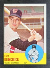 1963 Topps #542 Lou Klimchock (High #) - Washington Senators - EX