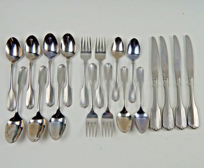 Oneida SATIN GLORIA MONTCLAIR WM A Rogers Deluxe Stainless Flatware Set 19 Piece
