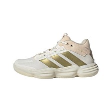 Adidas Unisex Sneakers Court Stabil Indoor Off White Gold Metallic Crystal Sand