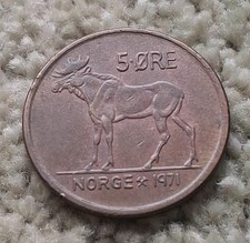 5 Ore Various Dates Norway km#405 Coin. By coin_lovers