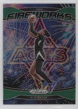 2024 Panini Prizm WNBA Fireworks Green Prizm A'ja Wilson #2 13kb