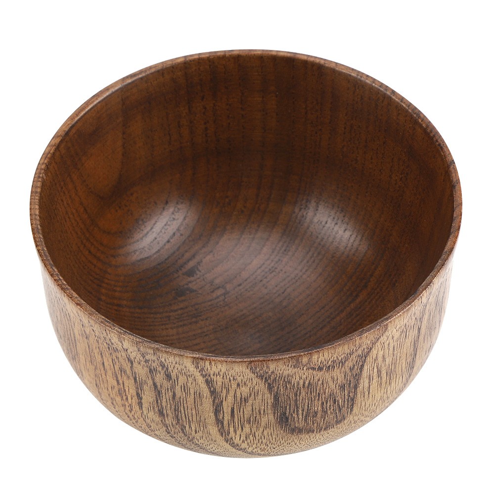 Child Kid Wooden Handmade Bowl Food Container Heat Resistant Tableware