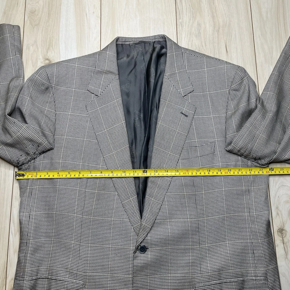 Blazer Brioni “COLONNA” Lana Seda Pata de Gallo Ventana Para Hombres Talla 46R Abrigo Deportivo Foto 2 de 4