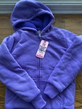 KIDS SEVEN APPAREL SHERPA LINED HOODED JACKET ZIP FRONT - Size 14/16 X/L