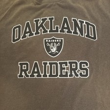 NFL TEAM APPAREL T-SHIRT L BLACK OAKLAND RAIDERS