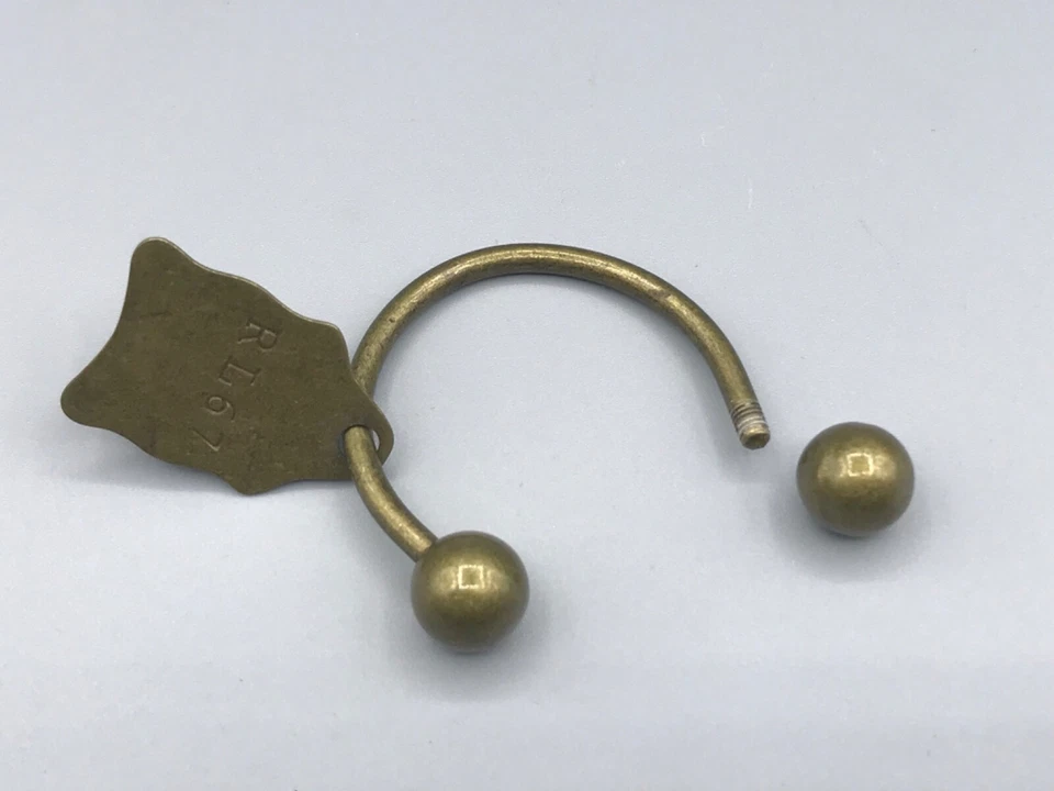 Polo Ralph Lauren Barra de Latón RL67 Etiqueta Placa Llavero Llavero Nuevo Sin Etiquetas Foto 4 de 4