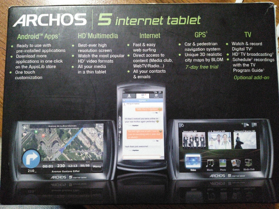 Archos 5 - 8GB Internet Tablet with Android - Black (501307) - Immagine 4 di 4