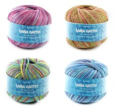 94€/kg 50g Weiches Bändchen-Effektgarn SAINT MARTIN LANA GATTO 65% Baumwolle