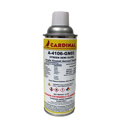 A-4106-GN03: Green Semi Gloss Powder Coat TouchUp Spray Paint Repair Refinishing
