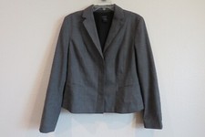 Ann Taylor Grey Button Blazer SZ 12