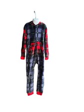 Cat and Jack Pajamas Size S 6/7 Multicolored One Piece Hooded