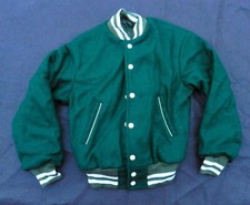 1960s Varsity Wool Kelly Green Eagles Football Coat Like New Youth Sized iii