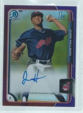 JUAN HILLMAN 2015 BOWMAN CHROME 1ST ON CARD AUTO PROSPECT PURPLE REFRACTOR /250