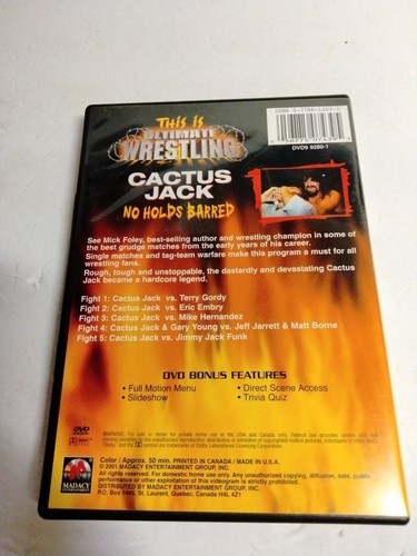 This is Ultimate Wrestling - Cactus Jack: No Holds Barred DVD, 2001 - Picture 2 of 3