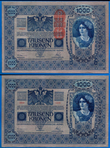 Billet de banque Autriche Hongrie 1000 couronnes 1902 Oestereich grande taille livraison gratuite monde - Photo 1 sur 3