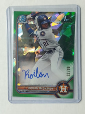 Roilan Machandy 2022 Bowman Chrome Green Atomic Refractor 1st Auto /99 Astros