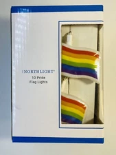 North light 10 Pride Flag String Lights Indoor Outdoor 7.5”FT NOB