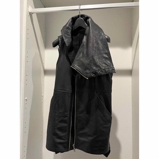 Rick Owens High Neck Riders Jacket Leather From Japan | eBay