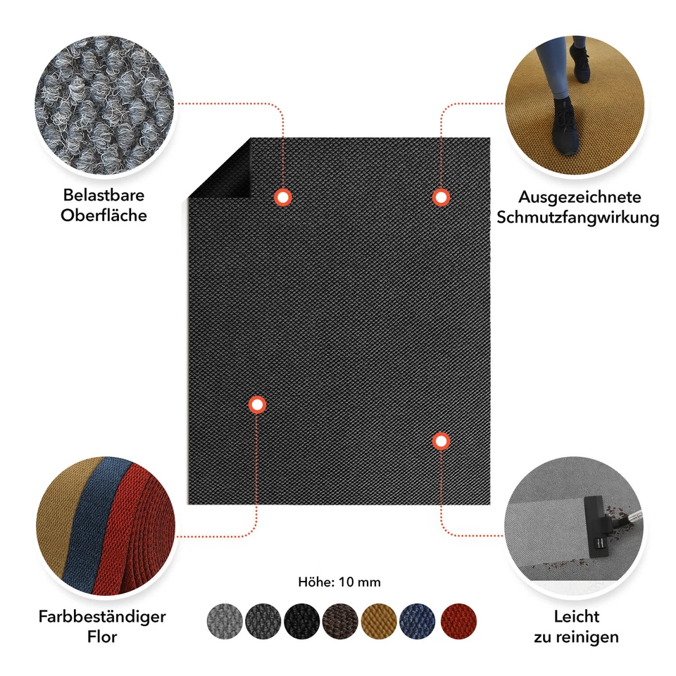 Läufer Teppichläufer Brücke Meterware Hong Kong | in 7 Farben & vielen Größen - Bild 2 von 2
