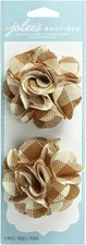 Jolee's Boutique Plaid  Burlap Flower Stickers Embellishment  DIY Crafts