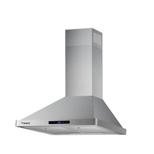 30" Wall Mount Range Hood Stainless Steel 700CFM Touch Control 3 fan speed Leds