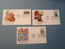 American First Day 1990 STATES 3 cachet & stamps Wyoming Idaho Rhode Island