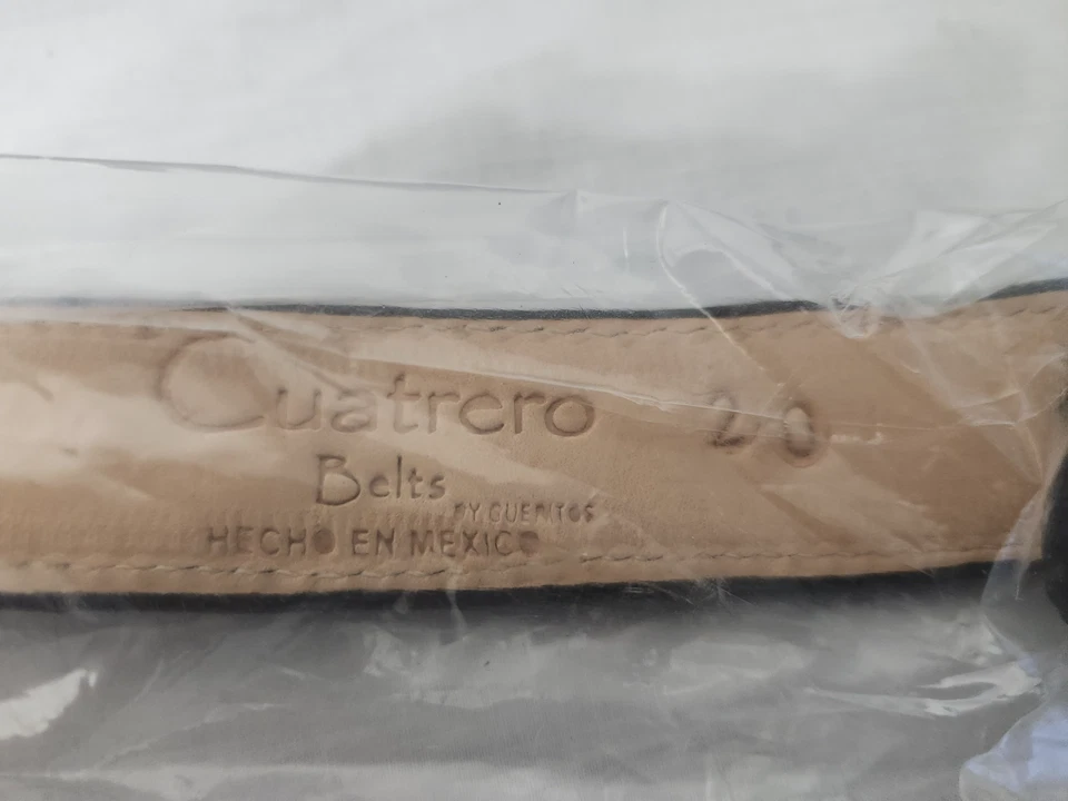 Cinturón de cuero hecho a mano para niños - Hecho en México por artesanos expertos TALLA 20 Foto 3 de 3