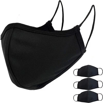 3-Pack Breathable Washable Reusable Face Masks by EnerPlex - Various sized Mask