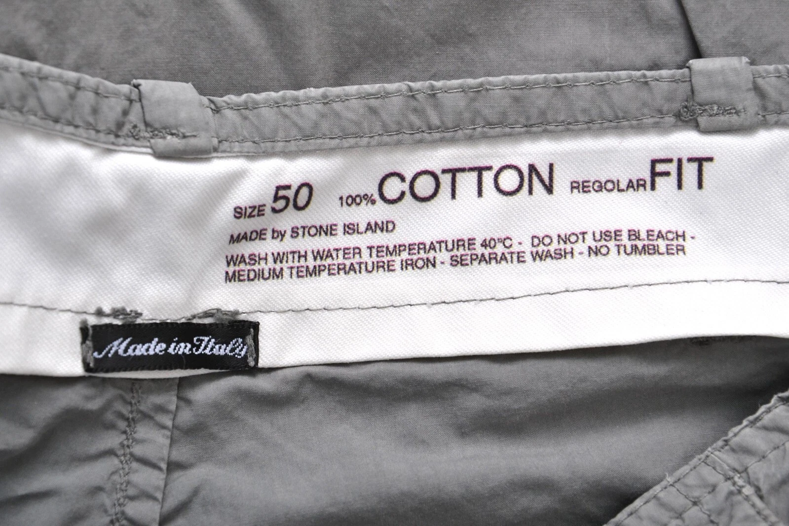 PANTALONE STONE ISLAND GRIGIO TAGLIA 50 UOMO