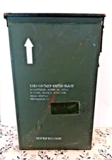 Genuine US Military Issue 60MM Metal Mortar Ammo Can 18.75x11x5.5 In. Free Ship!