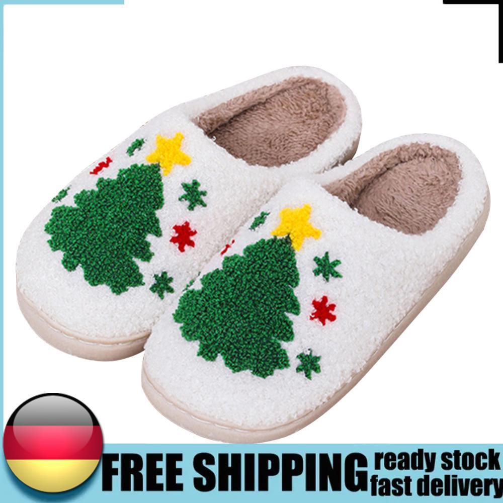 APL Pantofole da interno donna uomo creative albero di natale cotone comode