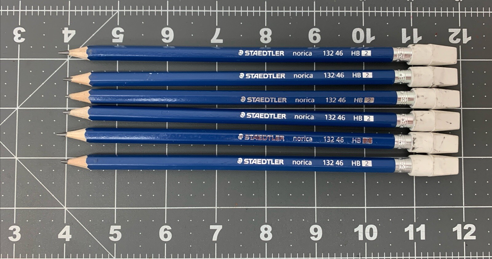 Staedtler Norica 13246 HB #2 Pre Sharpened Pencils + 6 Erase