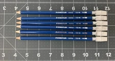 6 Staedtler Norica 13246 HB #2 Pre Sharpened Pencils + 6 Erasers Loose Pack