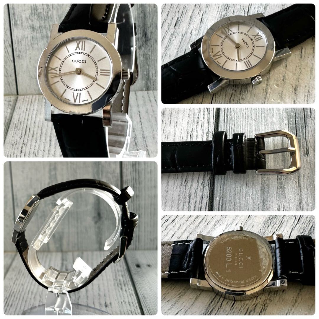 Gucci 5200L1 Analog Quartz Women Rare 5200L.1 Ladies' Watch Silver
