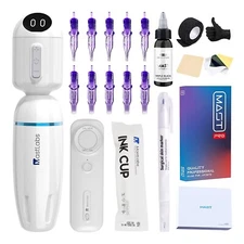 Mast S7 Wireless Tattoo Kit, Rotary Tattoo Pen Machine Gun Kit with Disinfector