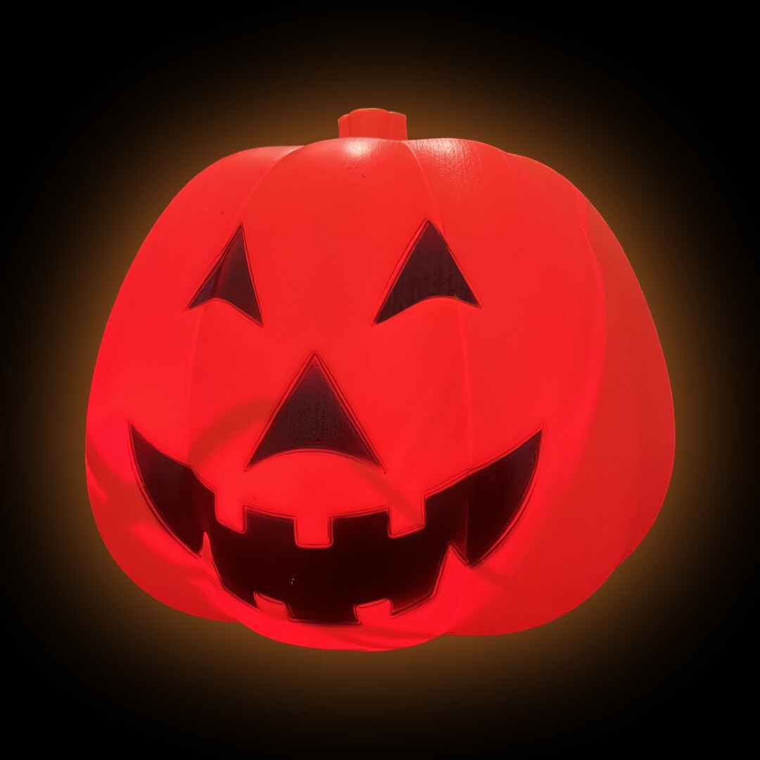 Large Light Up LED Pumpkin + Cackling Spooky Sound Effects Halloween