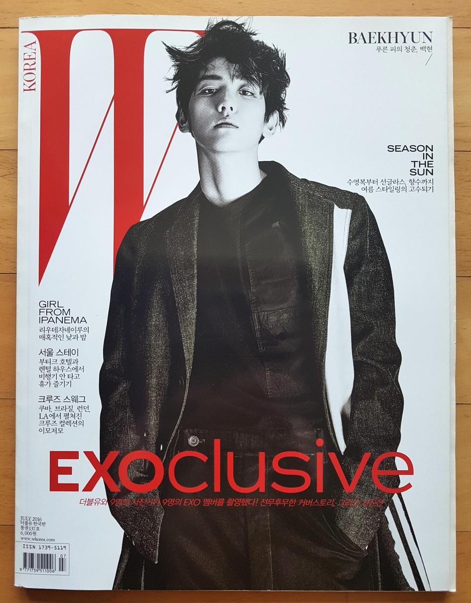 EXO ベッキョン wkorea 2020 雑誌 和訳付き EXO (BAEKHYUN : Cover) Whole Magazine W Korea July 2016 Tracking
