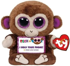 Ty Peek-A-Boo Phone Holder with Screen Cleaner Bottom Chimps the monkey 5" 13cm