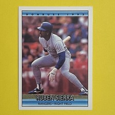 1992 RUBEN SIERRA Donruss “ERROR NO PERIOD INC”  #298 EXC Rare GRADABLE!