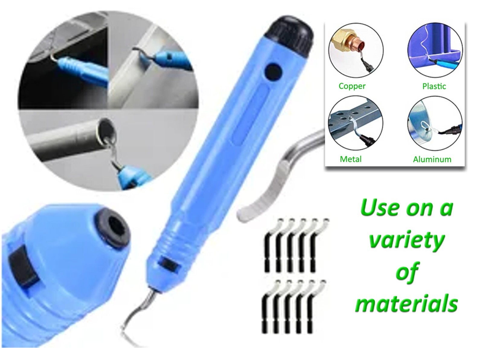 NB1100 Deburring Tool Set With 11 Replacement Blades BS1010 FREE