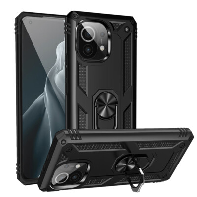 For Xiaomi Mi 11 10 10T Pro Note 10 Lite Shockproof Ring Holder Stand Case Cover