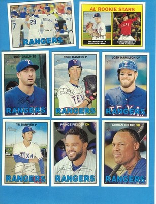 2016 Topps Heritage Texas Rangers Low & Hi # Master Team Set! SPs Too!