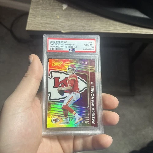 2022 Prestige Patrick Mahomes II Franchise Favorites Red Xtra /449 PSA 10