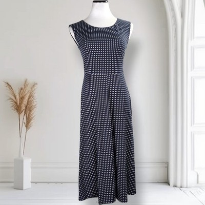 Weekend Max Mara NWT Navy Fit Flare Midi Dress Stretch Jersey Size S