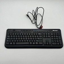 Microsoft Wired Keyboard 600 Model 1366 Black USB Full Size Media Keys QWERTY