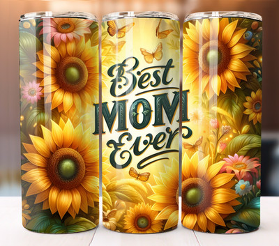 Mothers Day Best Mom Ever Tumbler 20 oz Cup Mug Straw Custom Can Add Your Name